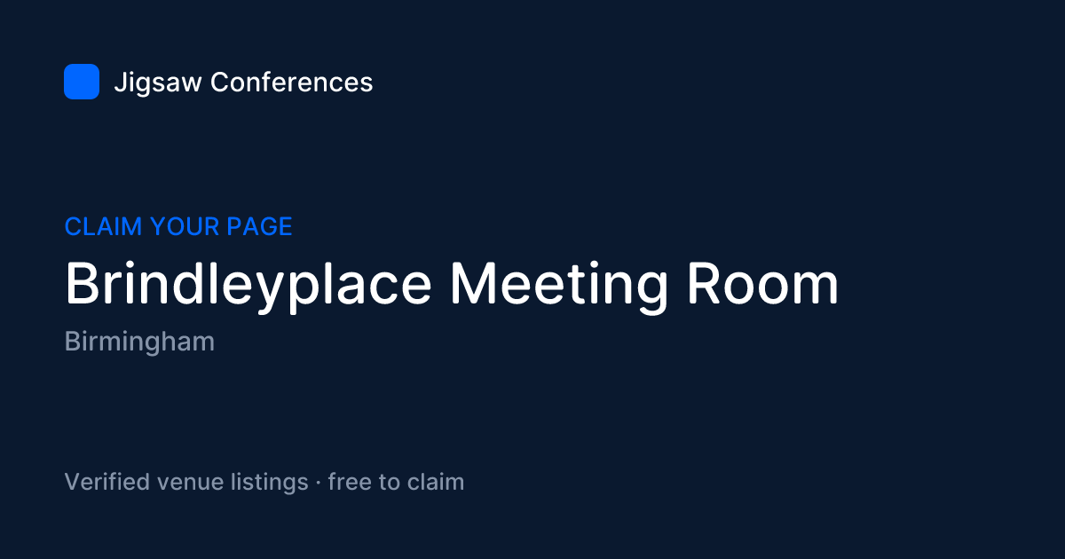 Social preview card for Brindleyplace Meeting Room