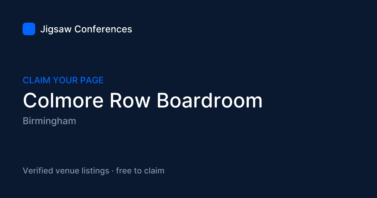 Social preview card for Colmore Row Boardroom
