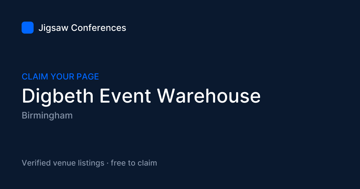 Social preview card for Digbeth Event Warehouse
