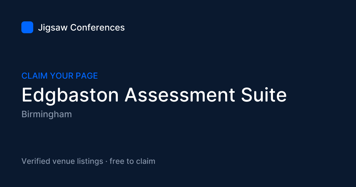Social preview card for Edgbaston Assessment Suite