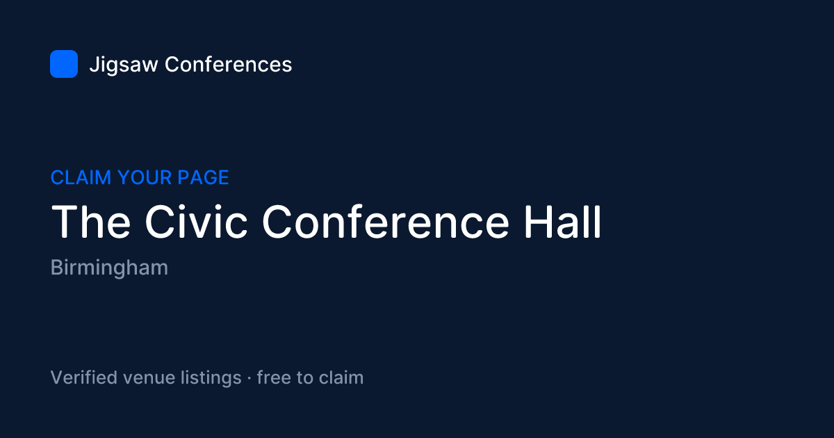 Social preview card for The Civic Conference Hall