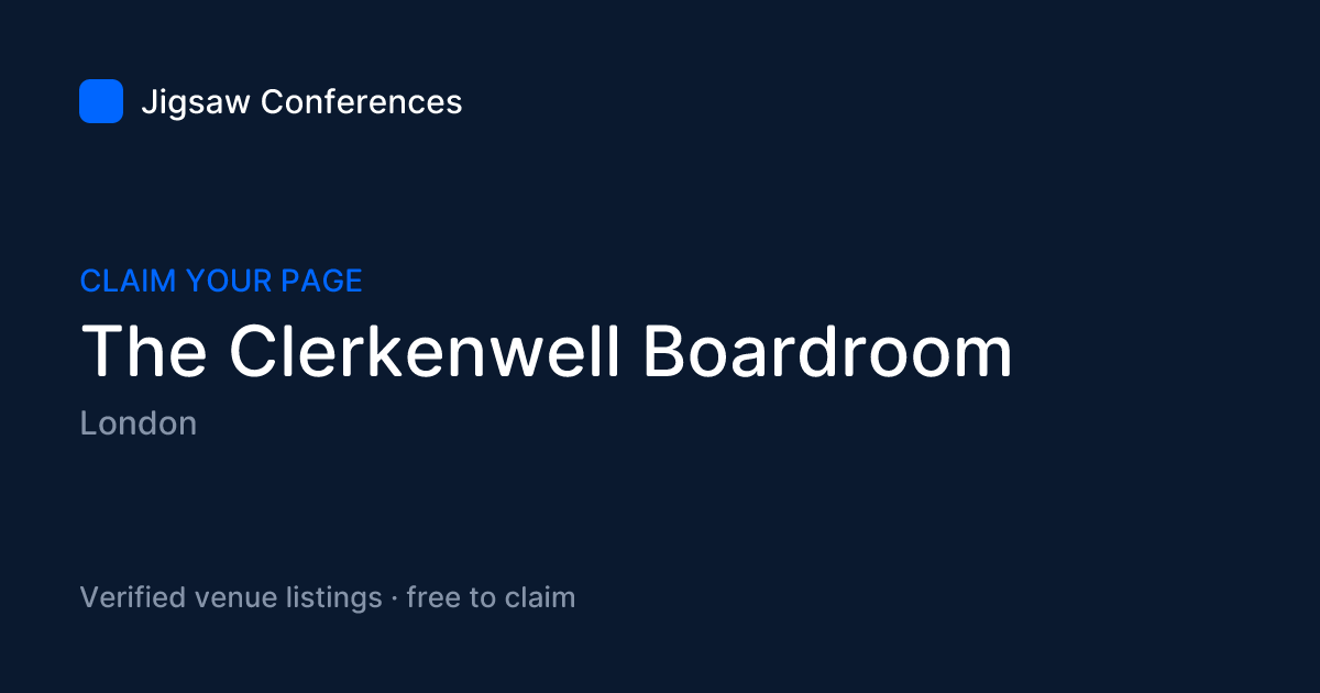 Social preview card for The Clerkenwell Boardroom