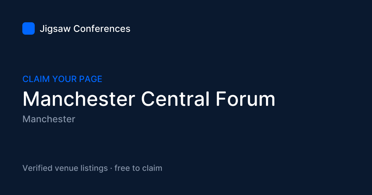 Social preview card for Manchester Central Forum