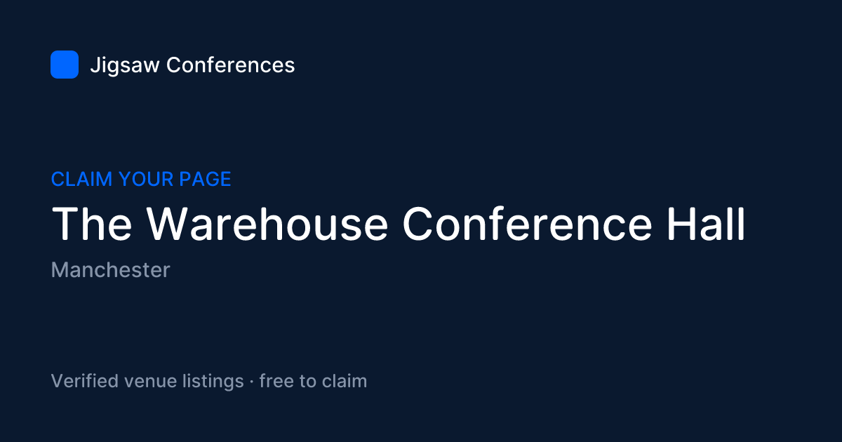 Social preview card for The Warehouse Conference Hall